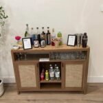 Blue City Decor Café Haven Rattan Bar Cabinet - Image 4