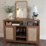 Blue City Decor Café Haven Rattan Bar Cabinet - Image 2