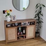 Blue City Decor Café Haven Rattan Bar Cabinet - Image 3